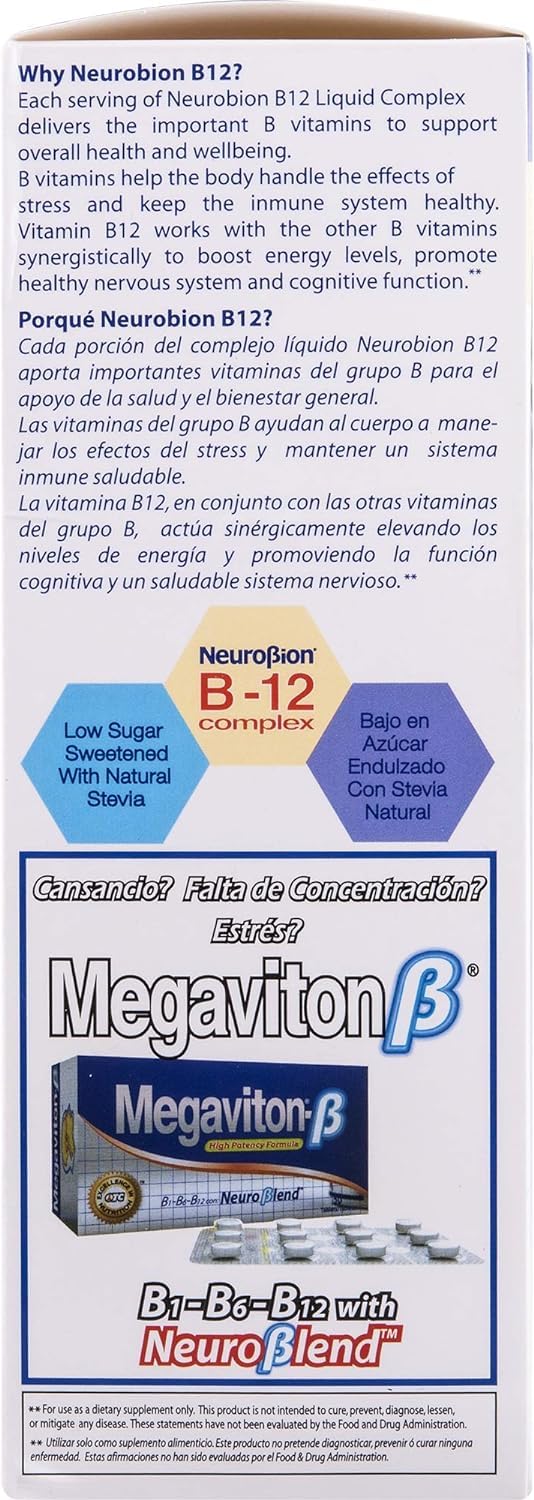 Neurobion Liquid B Complex Vitamin B12 454g with dosage spoon