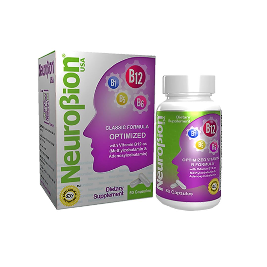 Neurobion Optimized B12 Supplement 5000 mcg on a wooden table