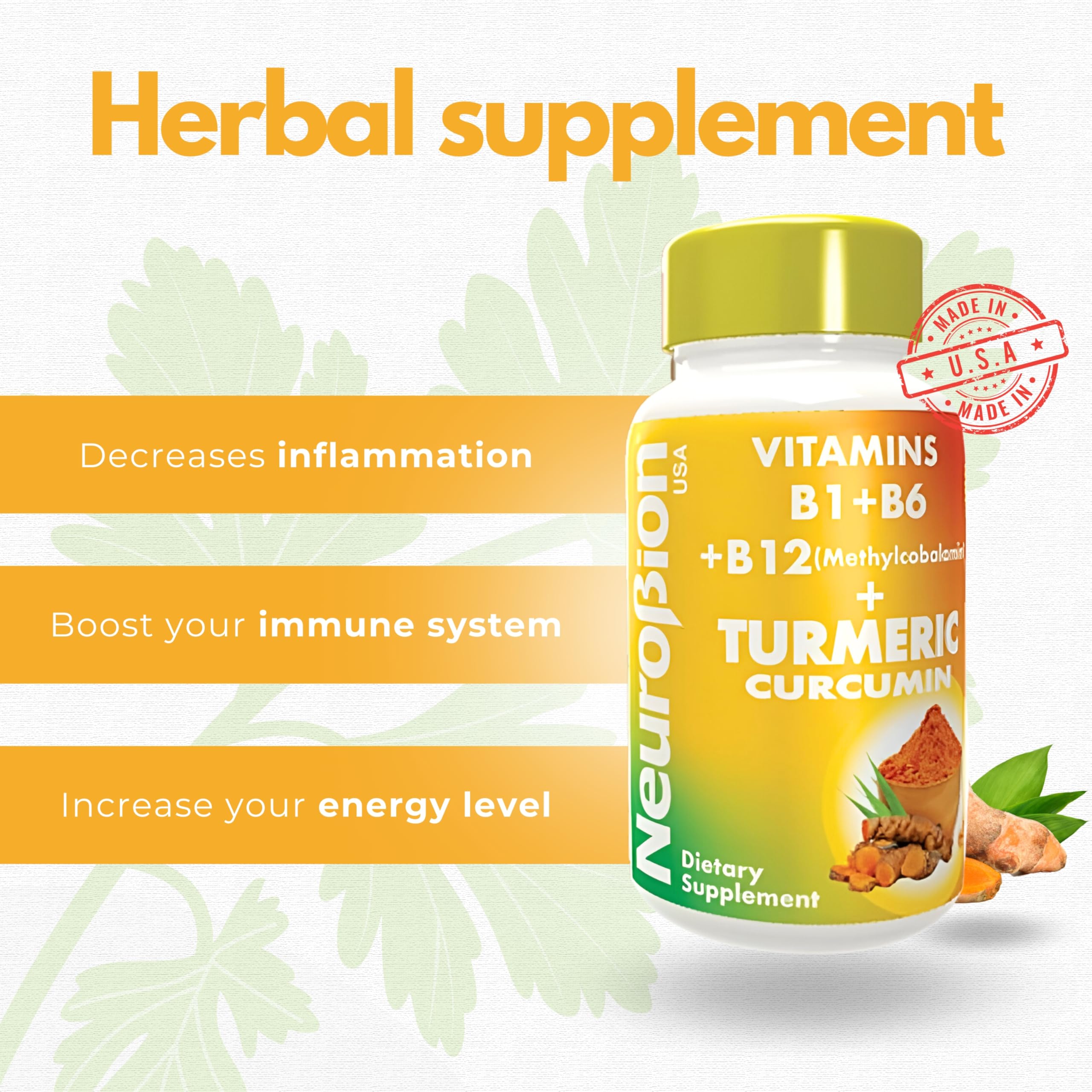 Neurobion Turmeric Capsules showing capsule size