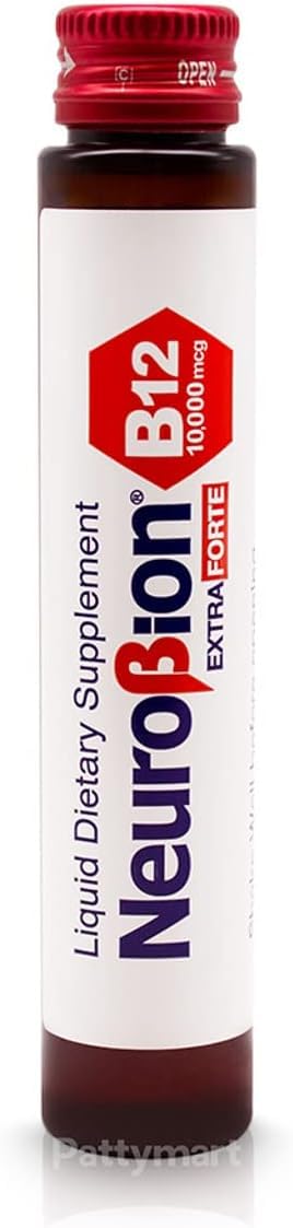 Neurobion Vitamin B12 Supplement 10,000 mcg vial with packaging