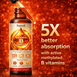 neurocept Liquid B-Complex Supplement displayed with fresh fruits