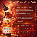 neurocept Liquid B-Complex Supplement packaging with nutritional information