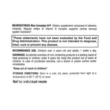 NEUROESTRESS B Complex Supplement Syrup side view showing dosage