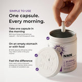 Neurogan Pure Beta NMN supplement displayed with a glass of water