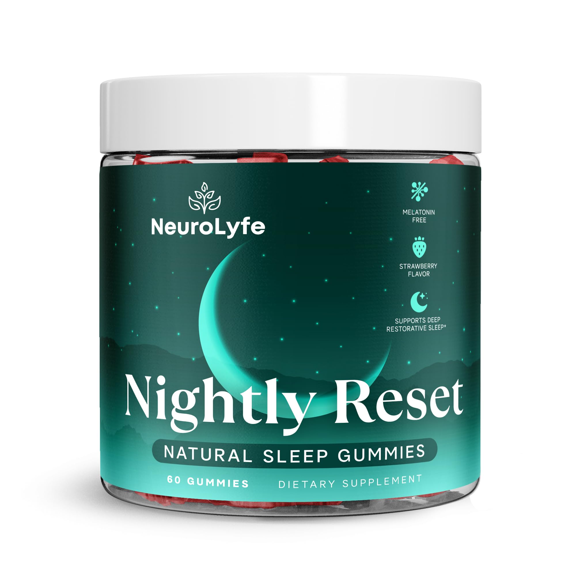 Neurolyfe Sleep Gummies side view of bottle