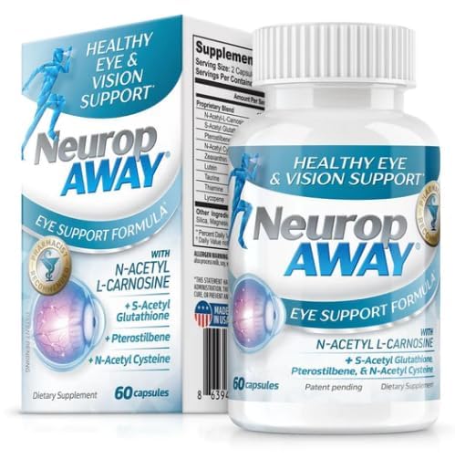 NeuropAWAY Eye Support Formula bottle with open cap