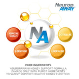 NeuropAWAY Kidney Support Formula capsules on a wooden table