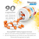 NeuropAWAY Kidney Support Formula side view of packaging