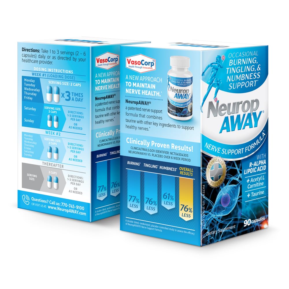 NeuropAWAY Nerve Support Formula 28g side view