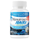 NeuropAWAY Nerve Support Supplement front view with packaging