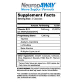 NeuropAWAY Nerve Support Supplement with a measuring spoon