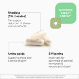 NeuroScience Adrenal Extracts supplement bottle side view