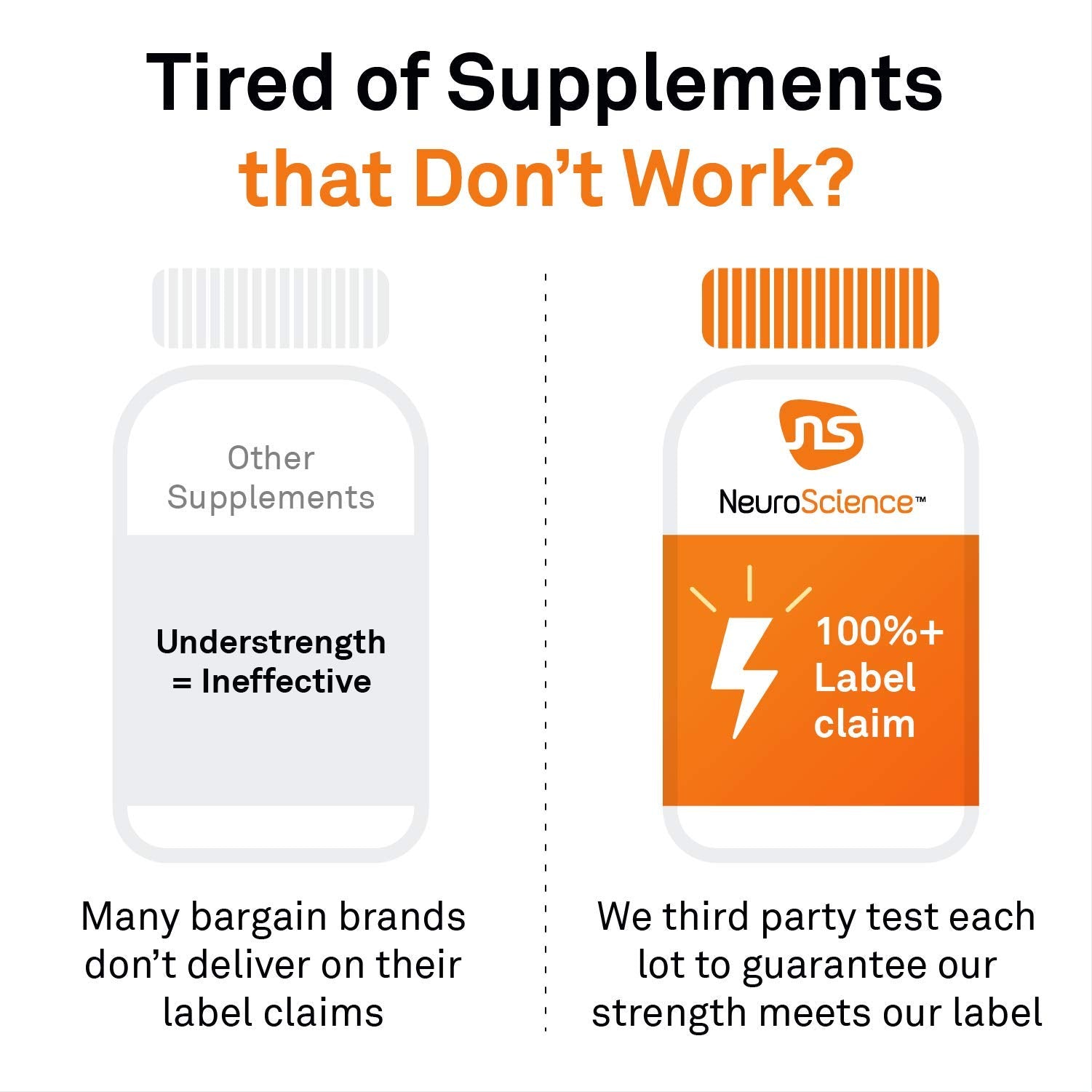 NeuroScience L-Phenylalanine supplement with measuring spoon
