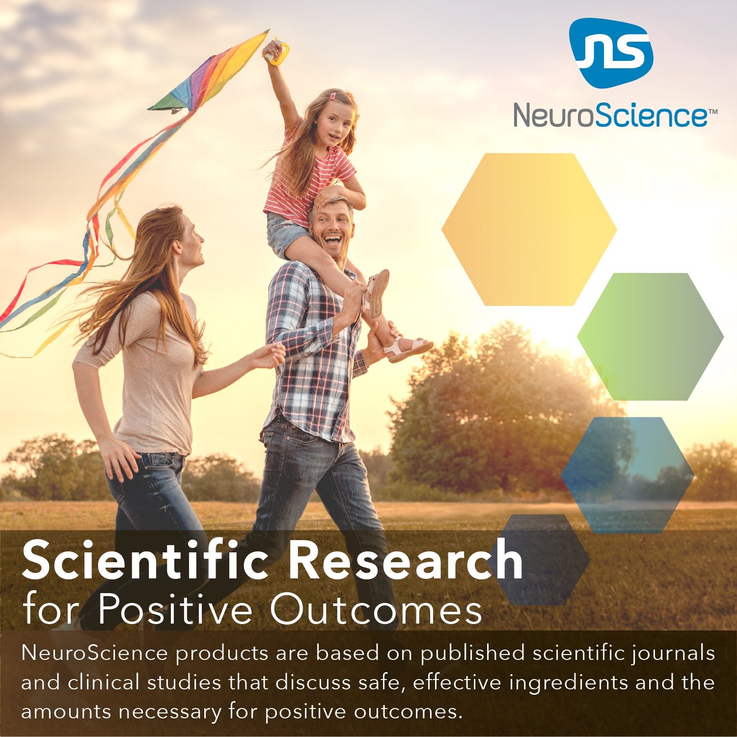 NeuroScience Mood Support Supplement 82g with a glass of water