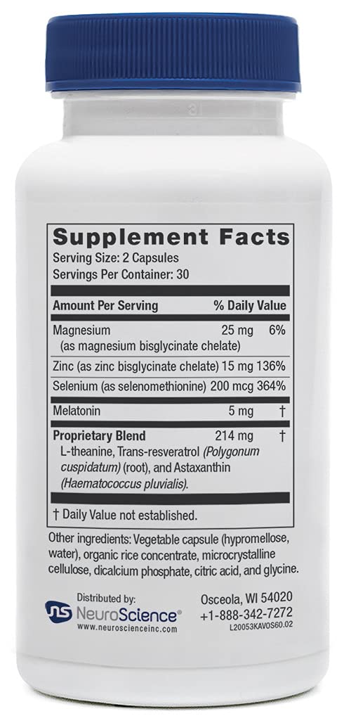 NeuroScience Sleep & daily wellness Support Supplement bottle side view