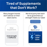 NeuroScience Sleep & daily wellness Support Supplement lifestyle scene on bedside table