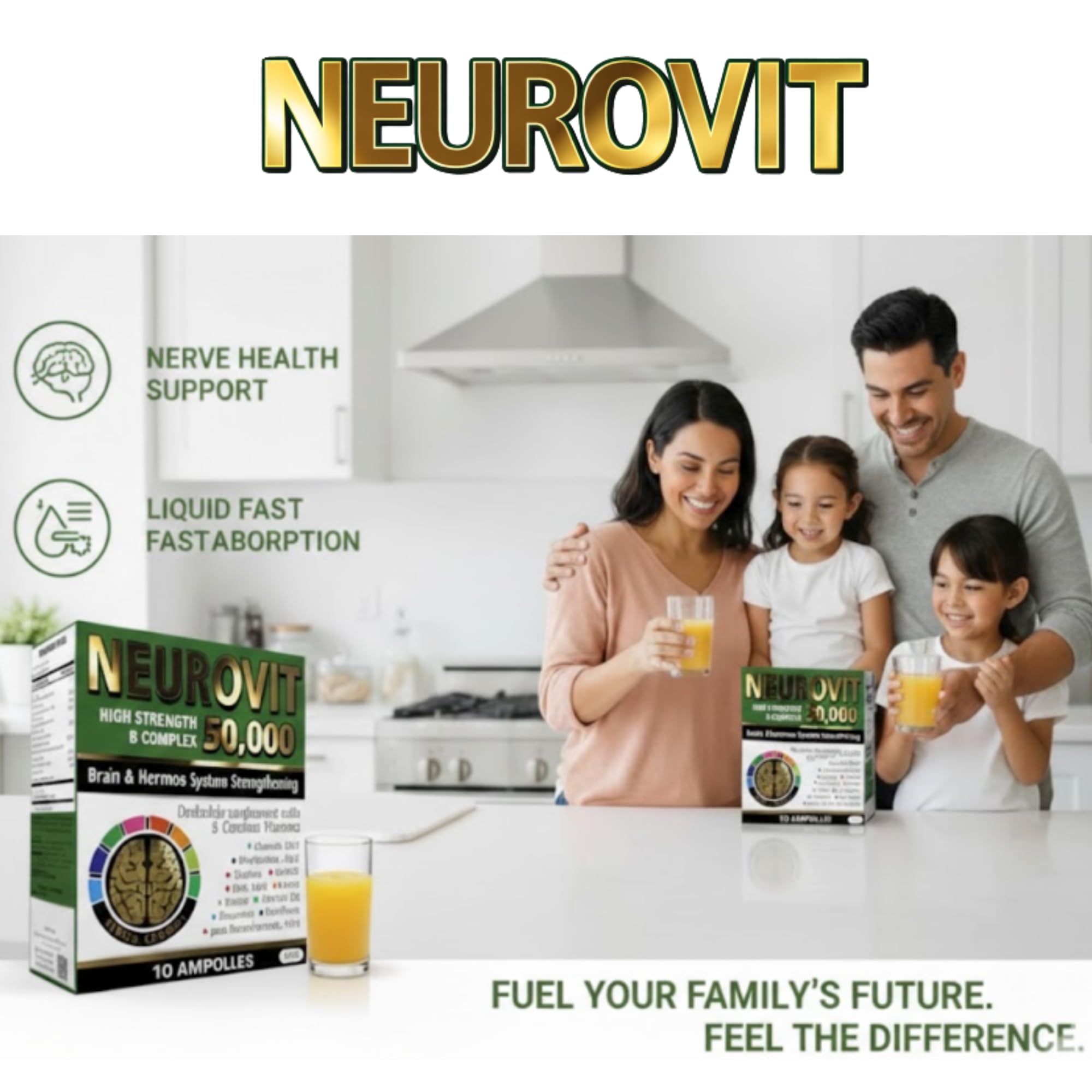 Neurovit B Complex ampoule in hand
