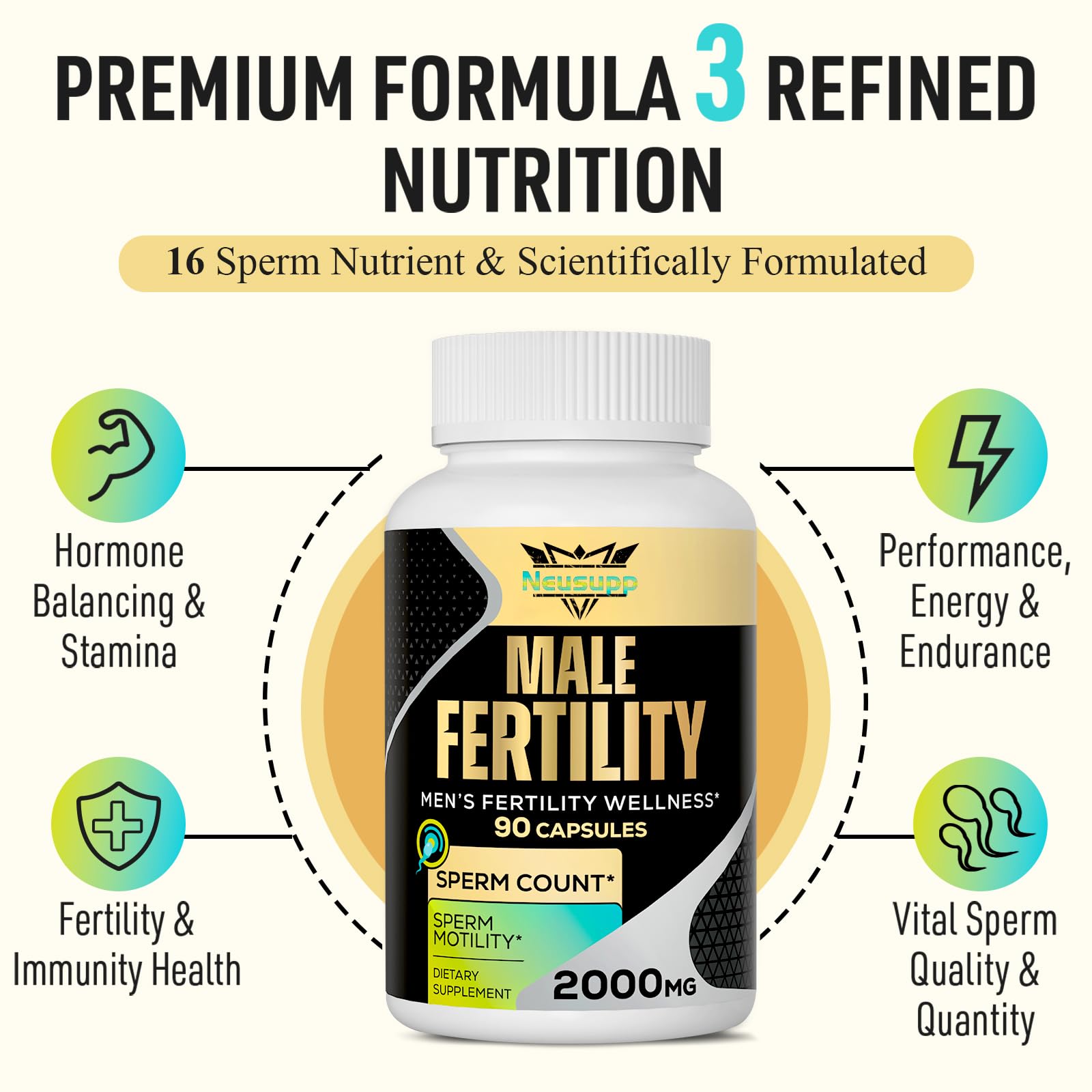 Neusupp Prenatal Vitamins for Men capsules close-up