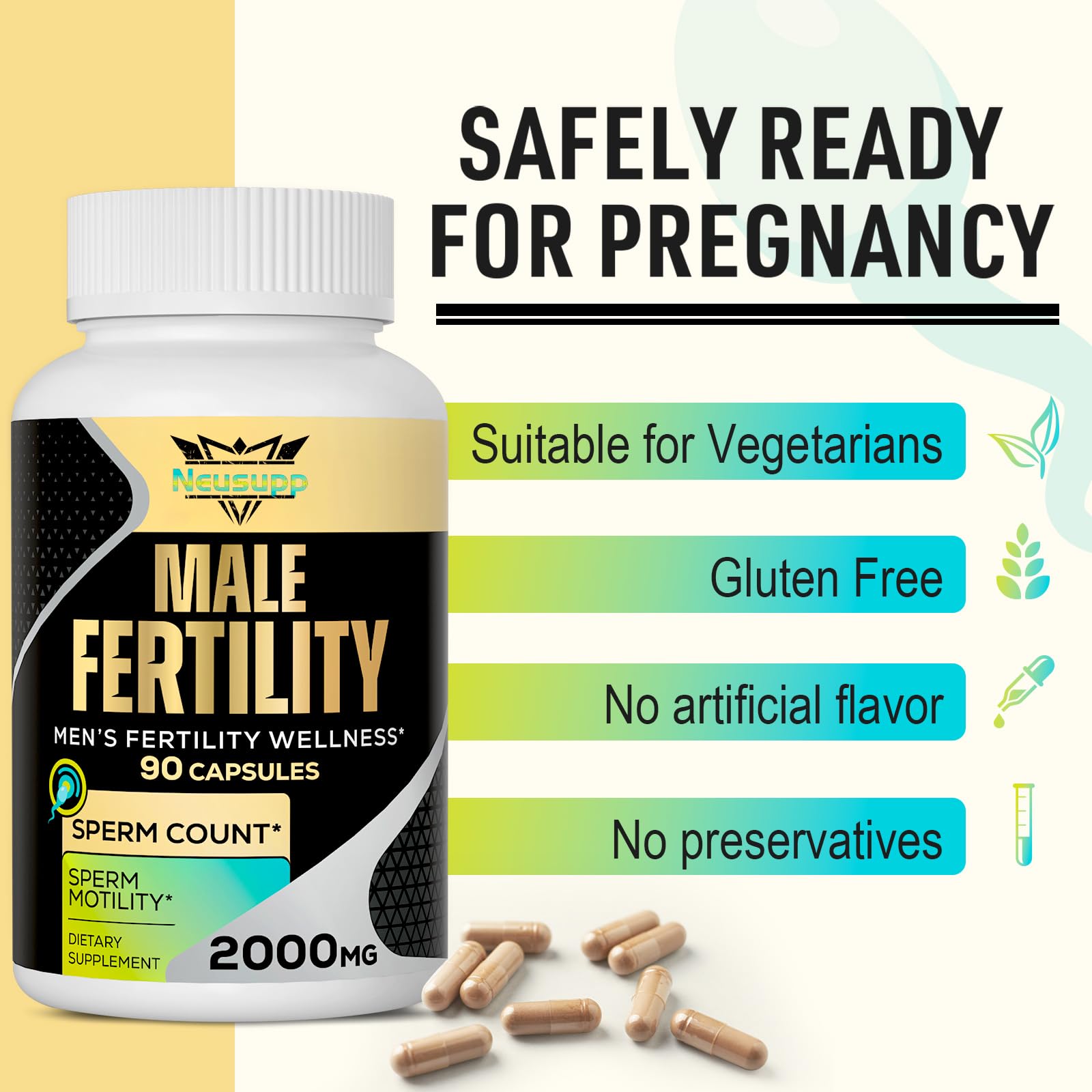 Neusupp Prenatal Vitamins for Men lifestyle shot with a family