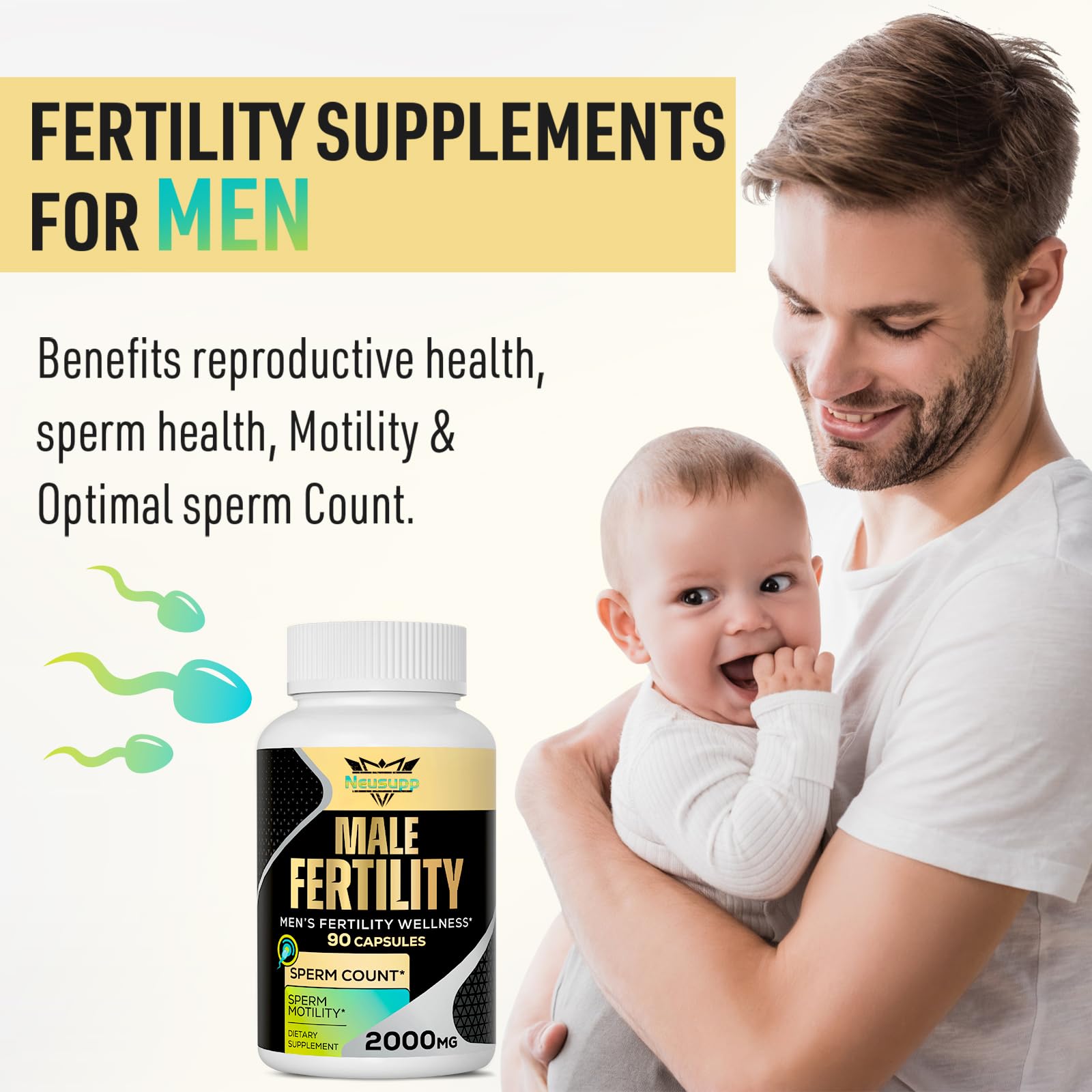 Neusupp Prenatal Vitamins for Men packaging side view