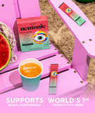 Neutonic Cognitive Support Supplement on a desk with laptop