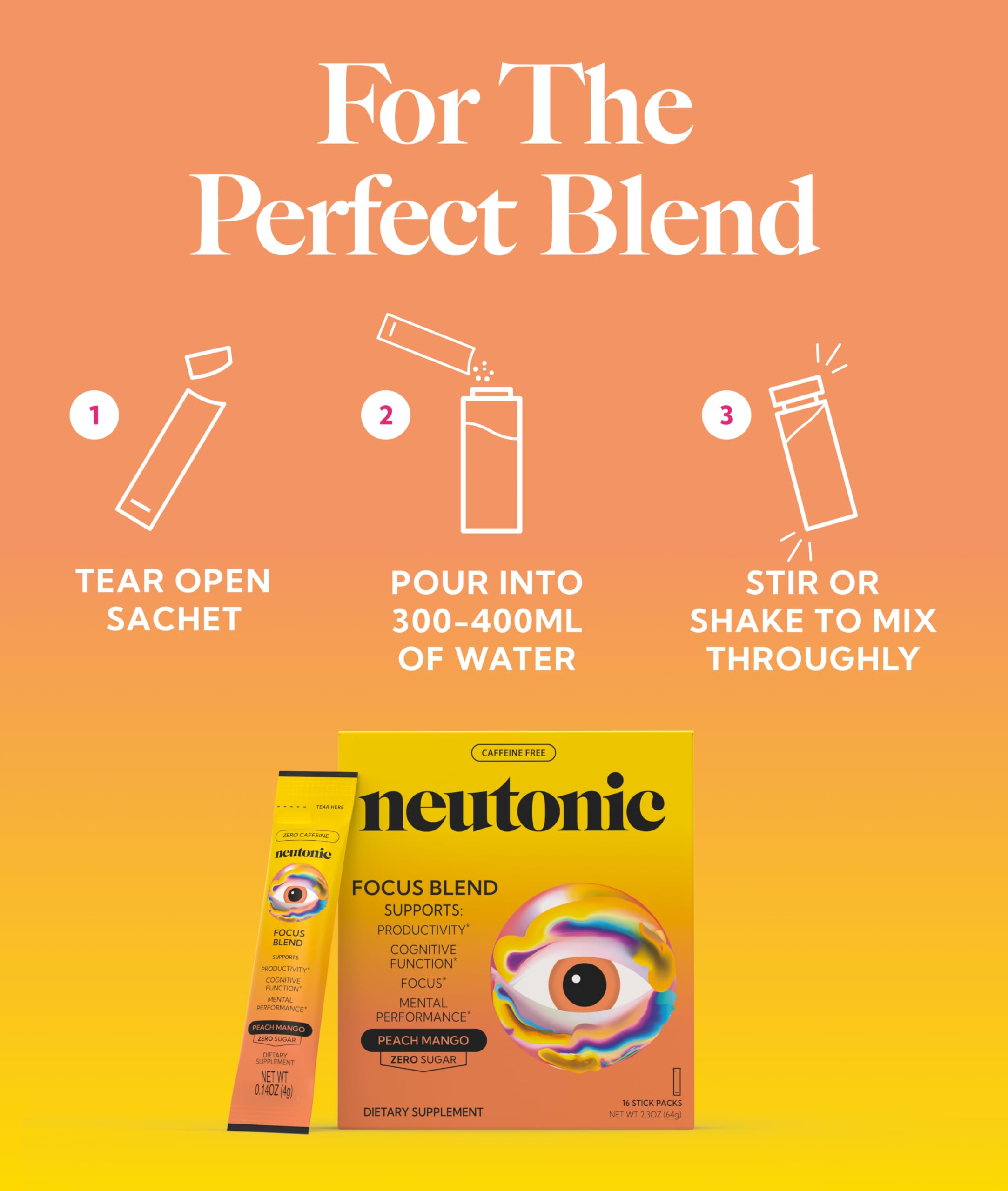 Neutonic Cognitive Support Supplement packaging dimensions