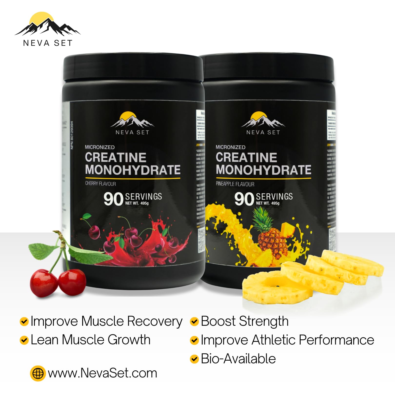 Neva Set Creatine Monohydrate container back view