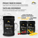 Neva Set Creatine Monohydrate Powder 495g with workout gear