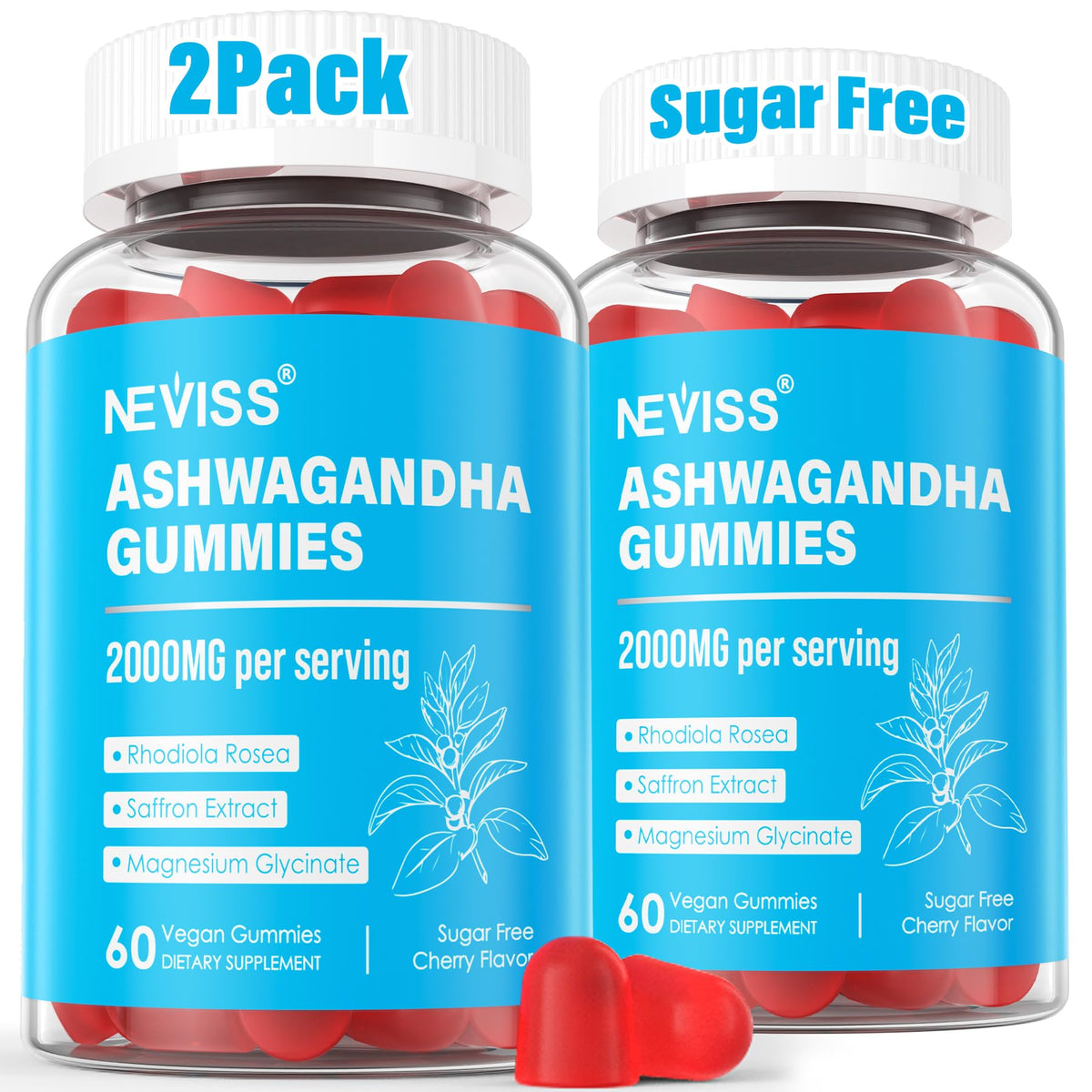 NEVISS Ashwagandha Gummies 408g front view