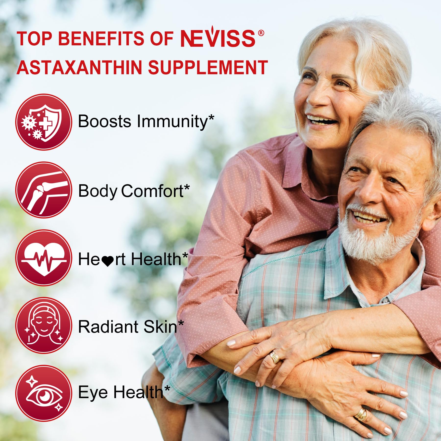NEVISS Astaxanthin Softgels 24mg ingredients list