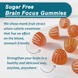NEVISS Brain Focus Gummies with Monk Fruit Extract label