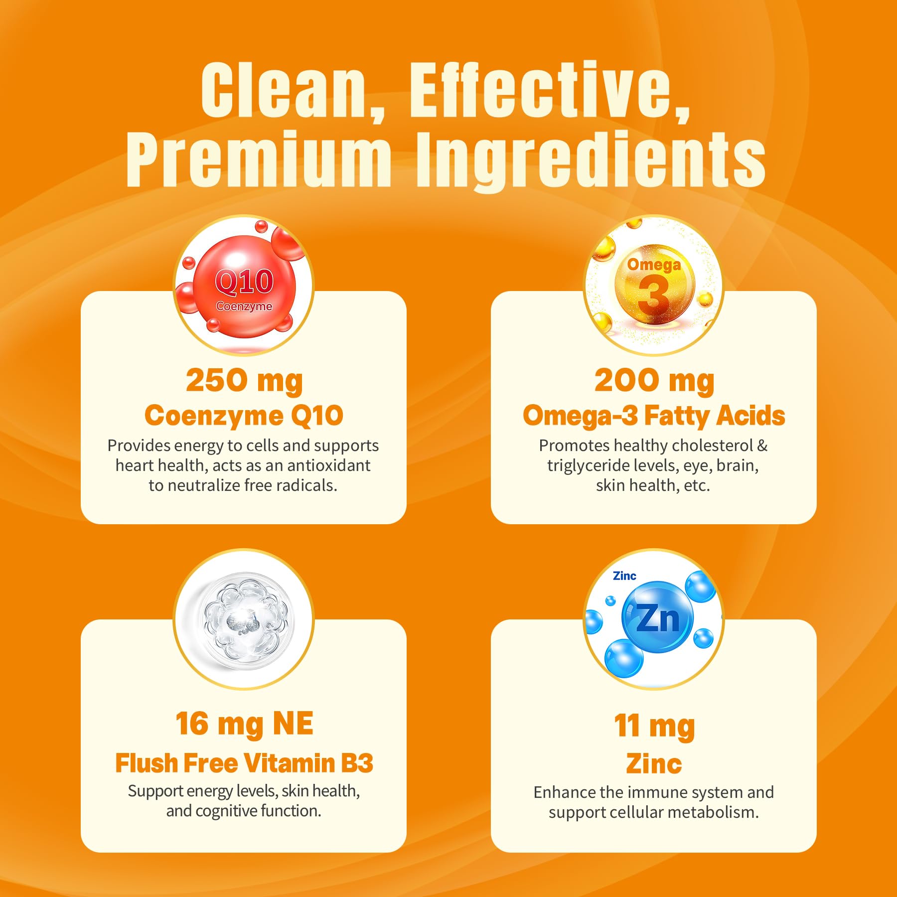 NEVISS CoQ10 Gummies 250mg gummies in a bowl