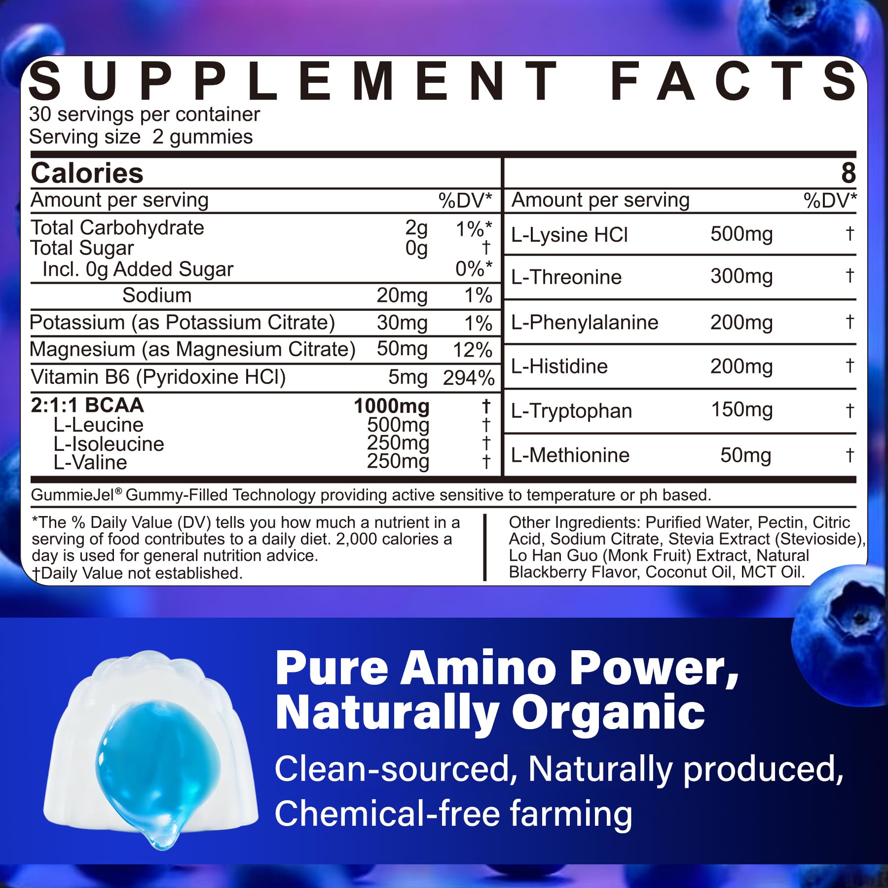 NEVISS EAA Gummies black raspberry flavour
