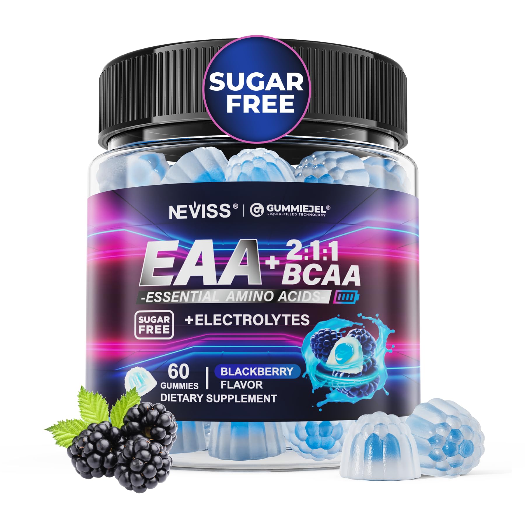 NEVISS EAA Gummies front view packaging