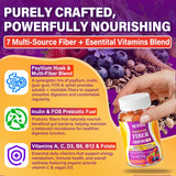 NEVISS Fiber Gummies packaging and ingredients list