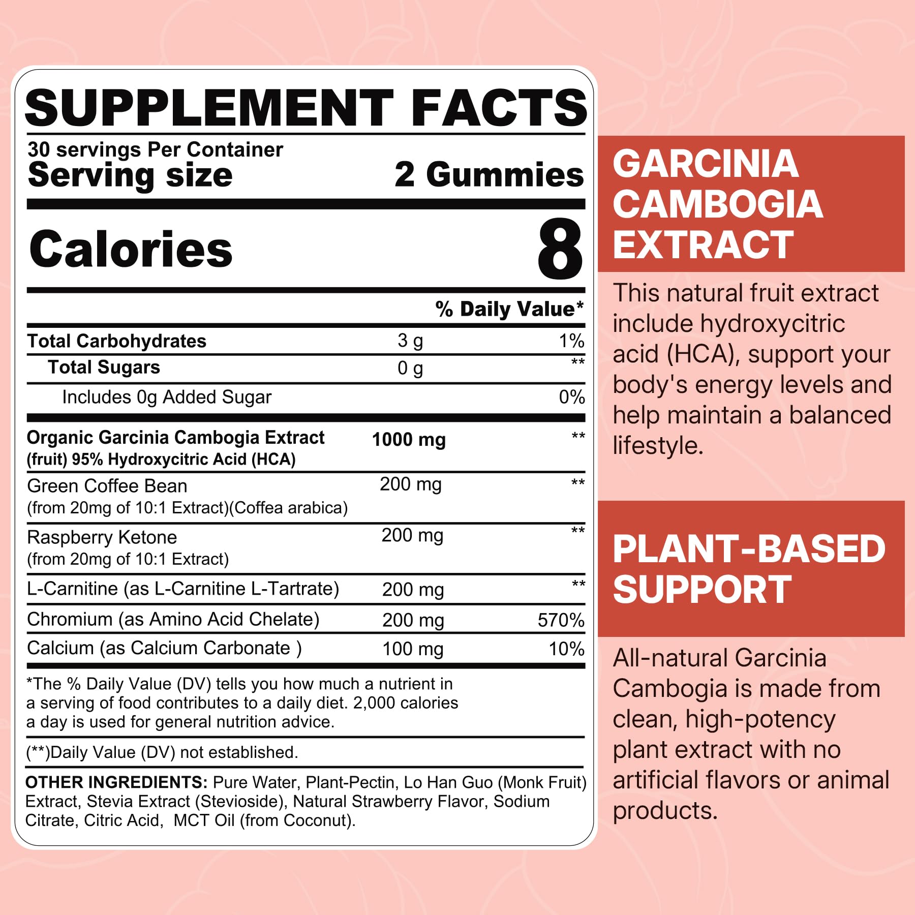NEVISS Garcinia Cambogia Gummies strawberry flavour gummies