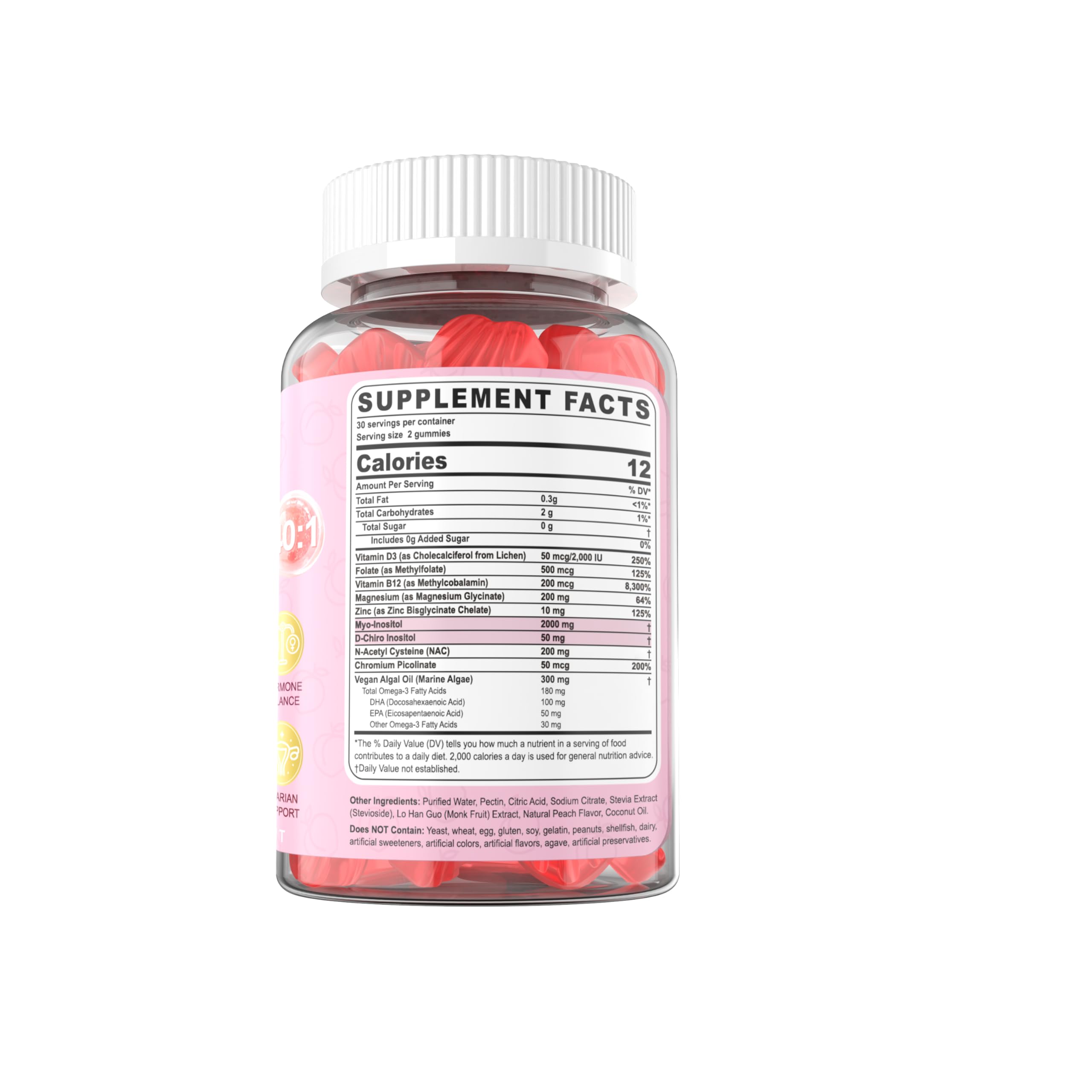 NEVISS Inositol Gummies bottle on a kitchen counter