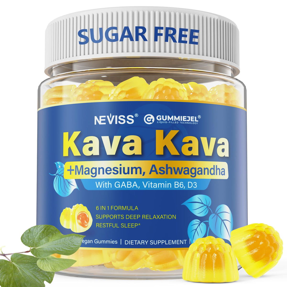 NEVISS Kava Kava Gummies 600mg front view