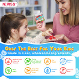 NEVISS Kids D3 K2 Gummies displayed with fruits for a healthy lifestyle