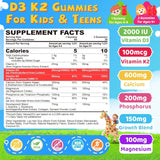 NEVISS Kids D3 & K2 Gummies raspberry flavour gummies