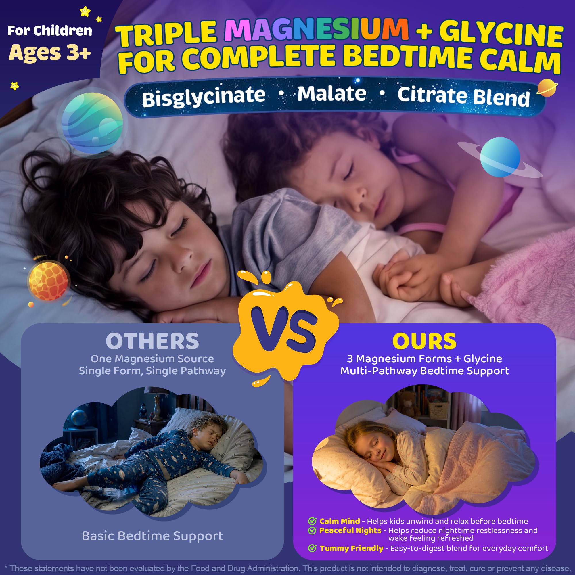 NEVISS Kids Sleep & daily wellness Gummies in natural strawberry flavour