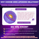 NEVISS Liposomal Melatonin 60mg supplement capsules with packaging