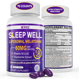 NEVISS Liposomal Melatonin 60mg supplement front view