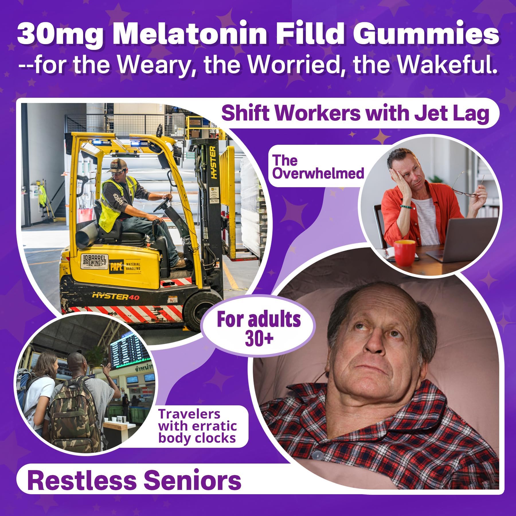 NEVISS Liposomal Melatonin Gummies 30mg side view