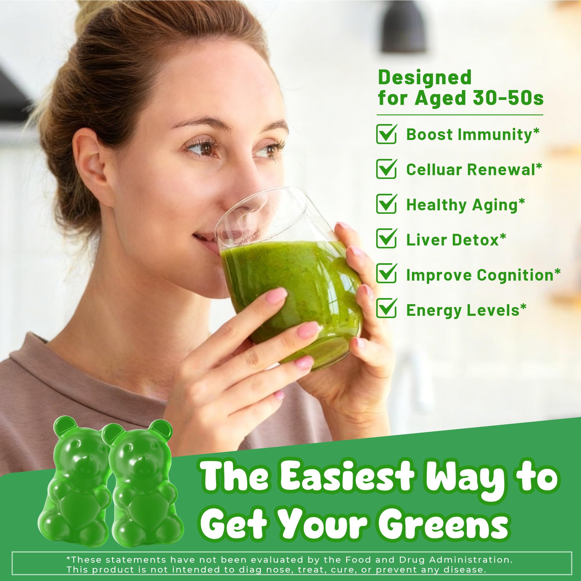 NEVISS Liposomal Sulforaphane Gummies bottle with a measuring spoon
