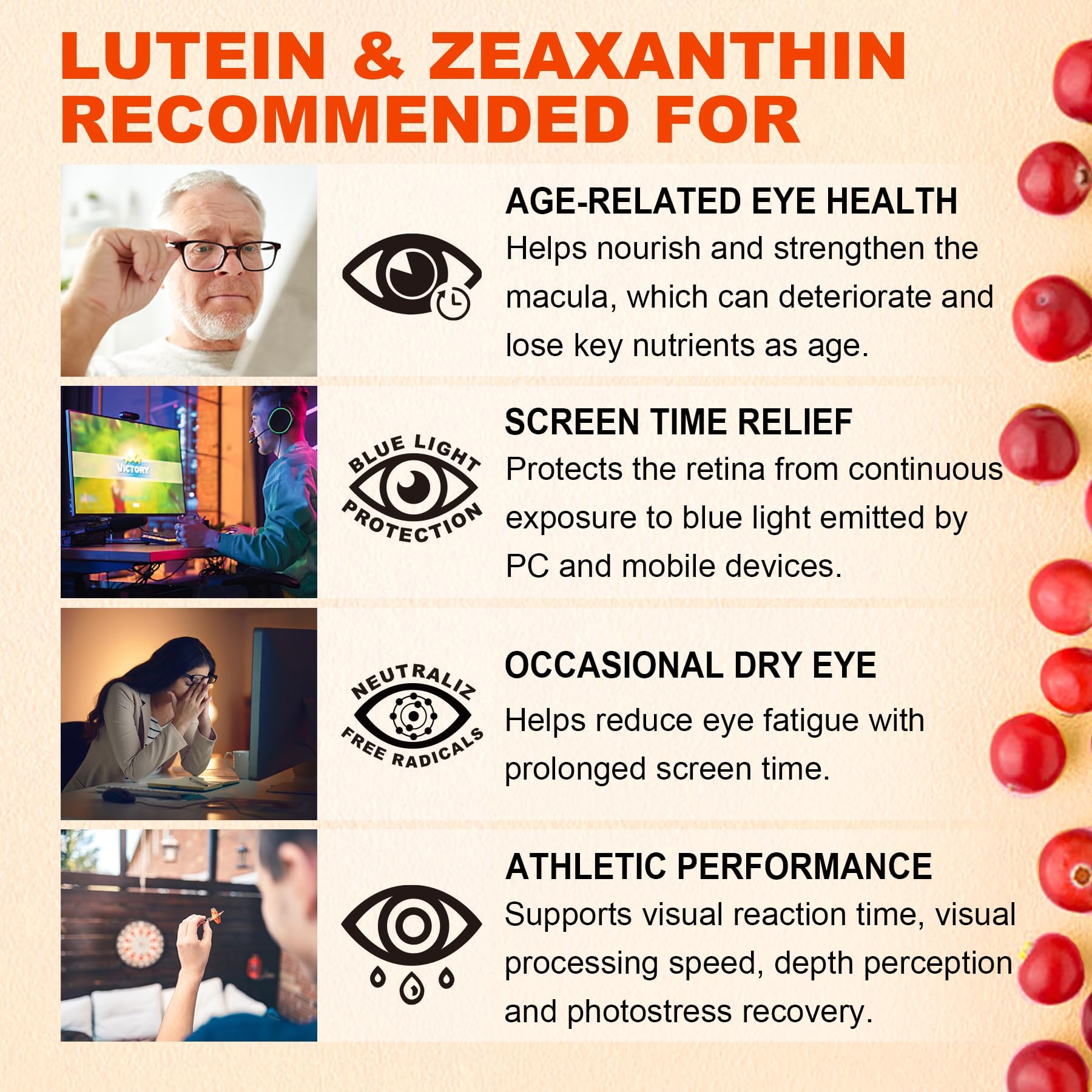 NEVISS Lutein Gummies in a hand