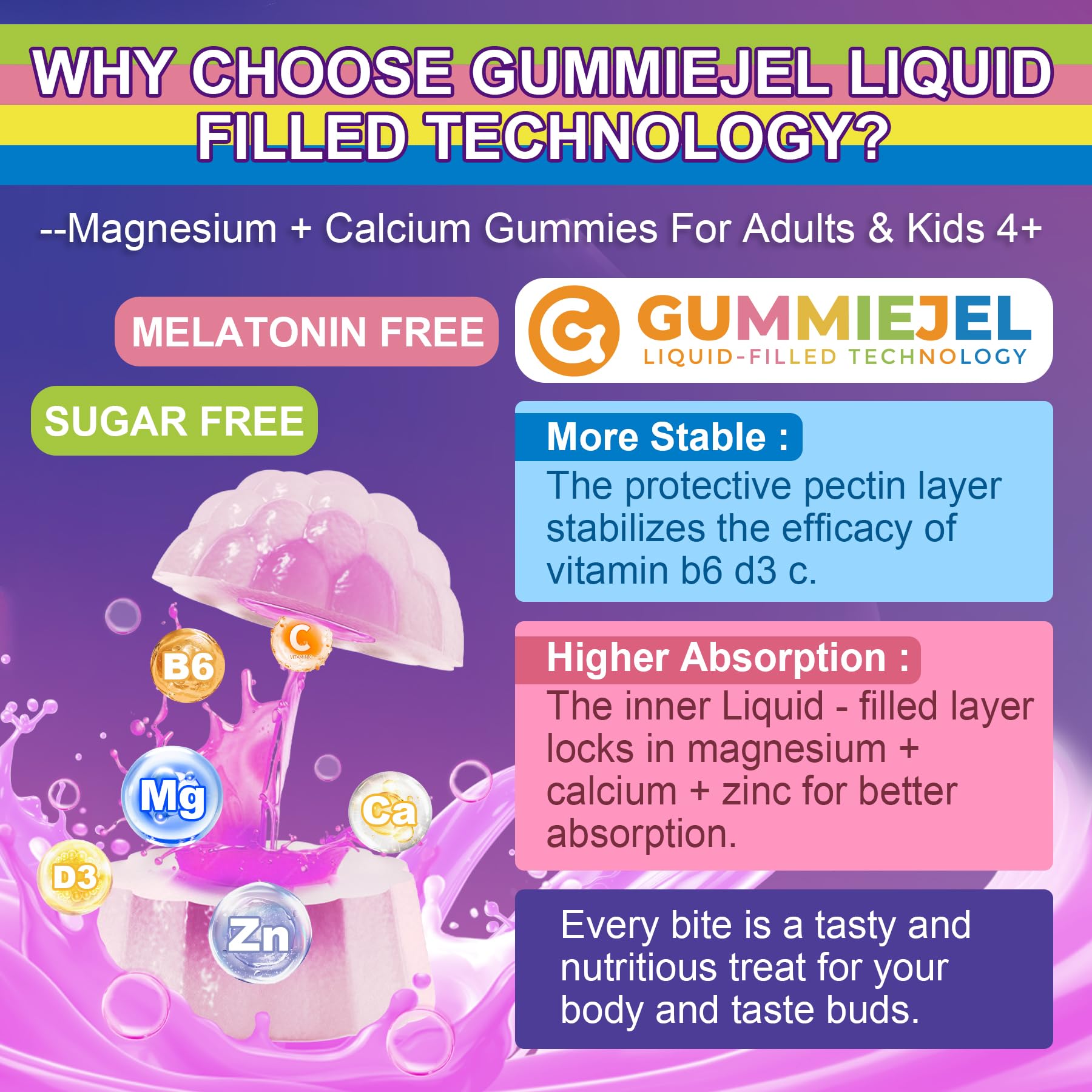 NEVISS Magnesium + Calcium Gummies nutritional information