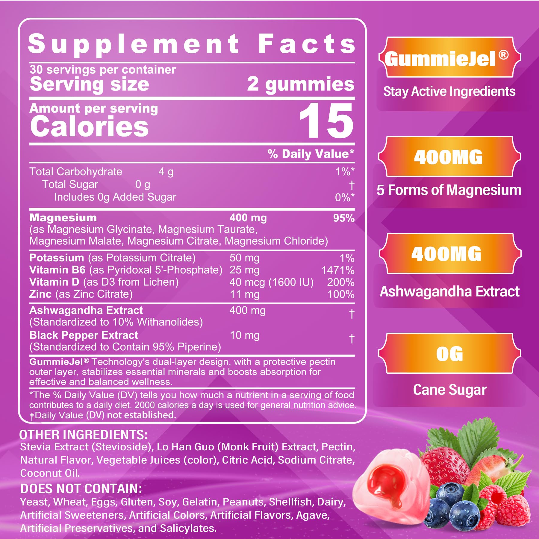 NEVISS Magnesium Complex Gummies close-up showing gummies