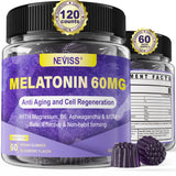 NEVISS Melatonin Gummies 60mg front view with packaging