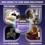 NEVISS Melatonin Gummies 60mg showing ingredients list